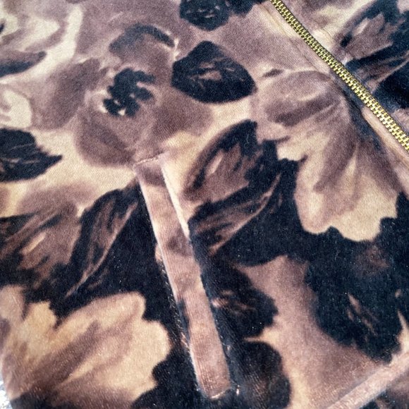 Style & Co Sport Velour Jacket Floral Small Jacket - Picture 4 of 6